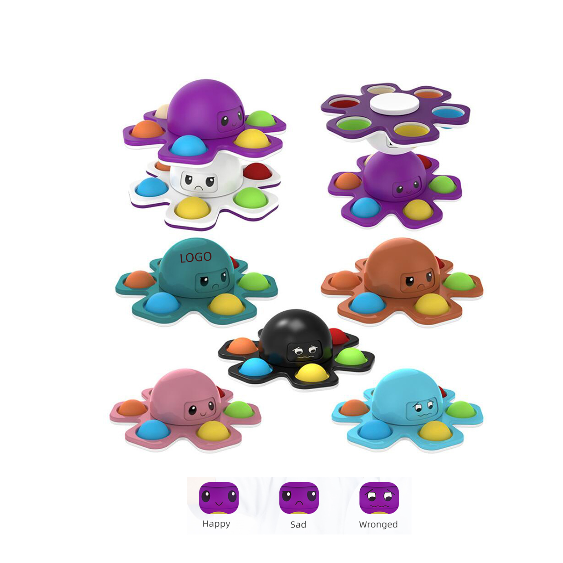 Octopus Pop Bubble Fidget Toy Fidget Spinner 2