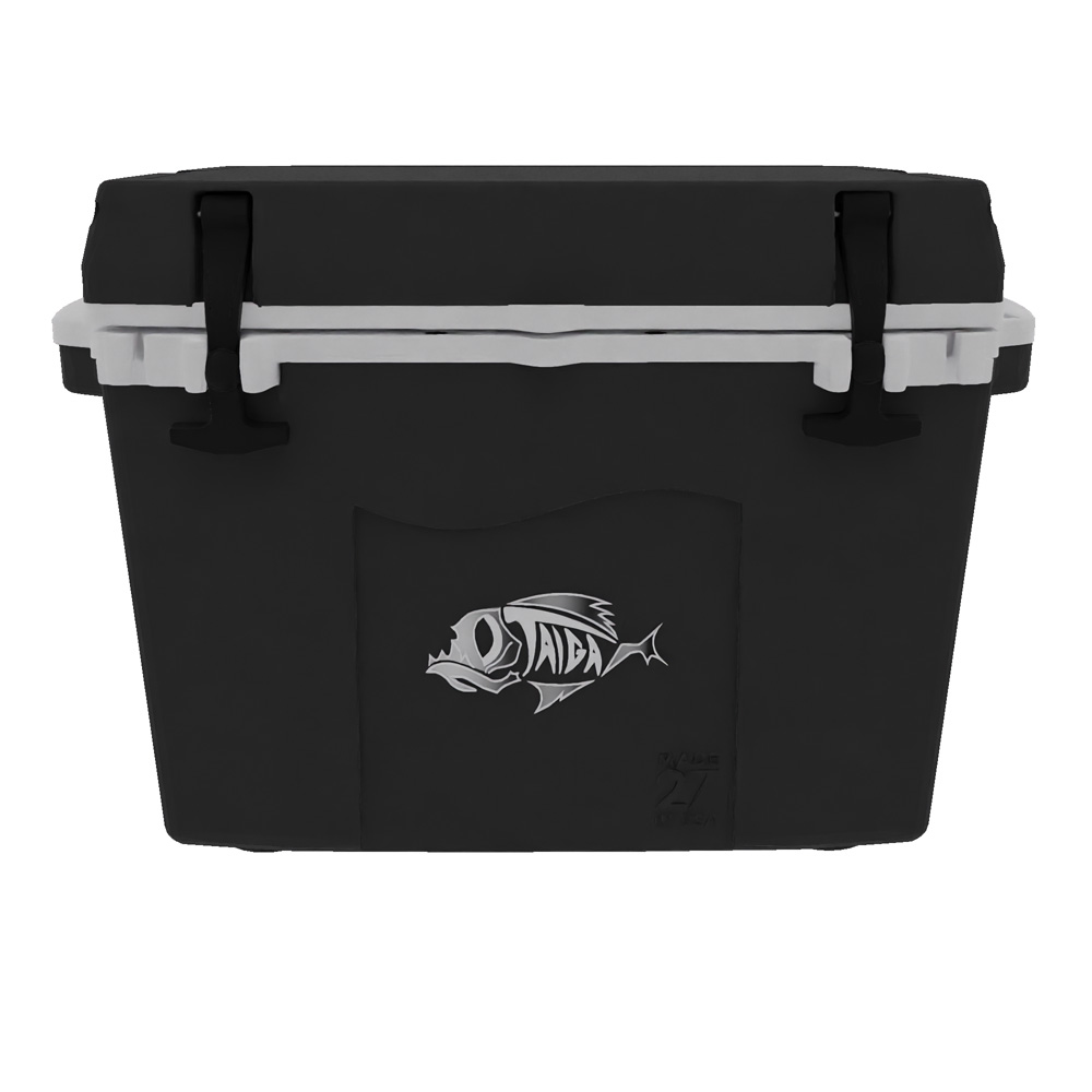 Taiga 27 Quart Cooler: Custom molded Logo, Custom PMS Color 34