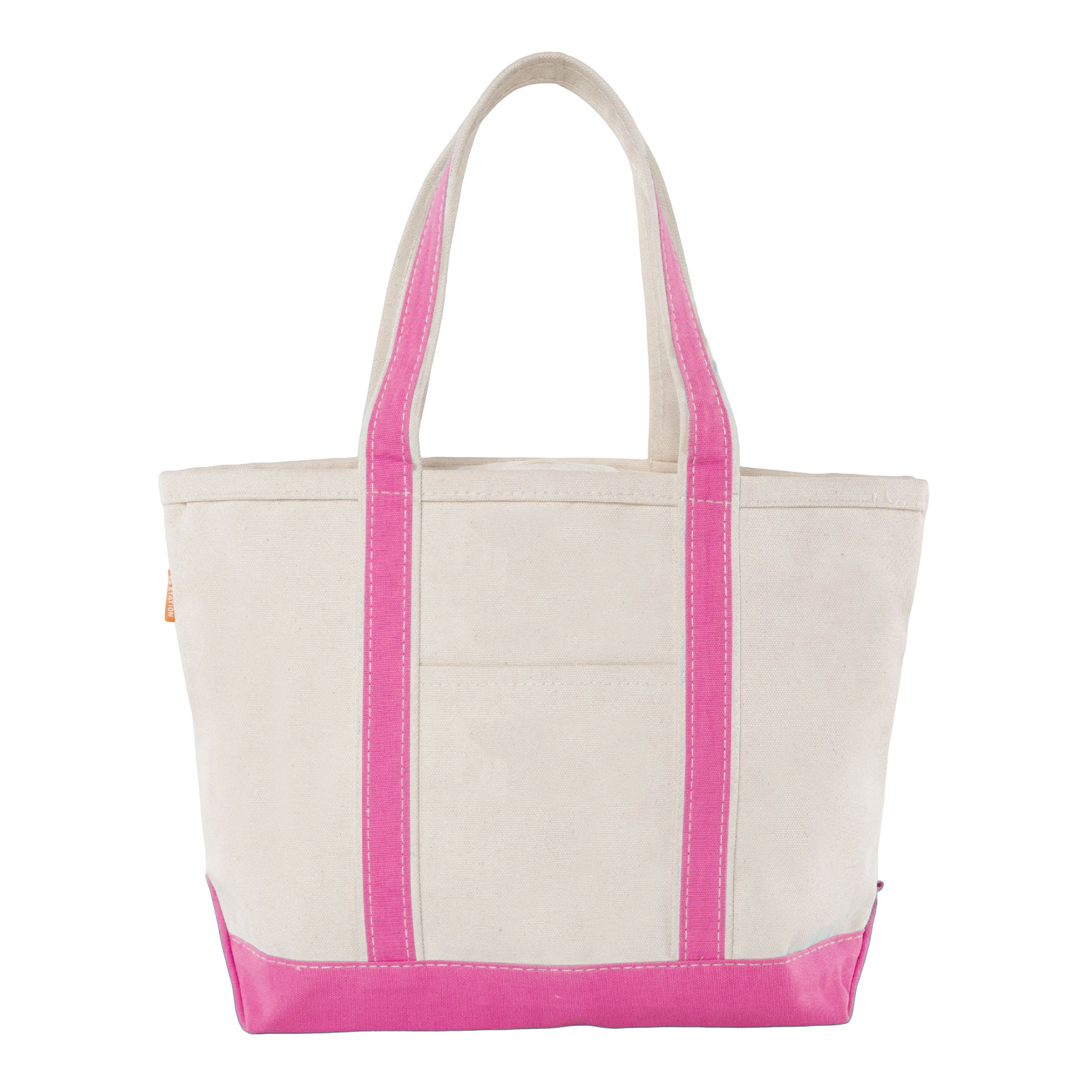Reusable 120Z Two Tone Canvas Tote Bag With Front Pocket (16.5'' x 13'' x 3.85'') 7