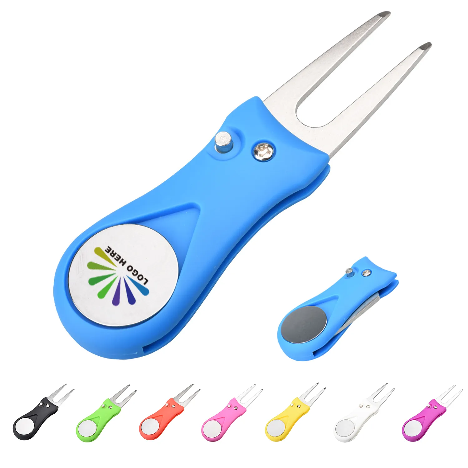 Foldable Golf Divot Tool with Magnetic Ball Marker 2