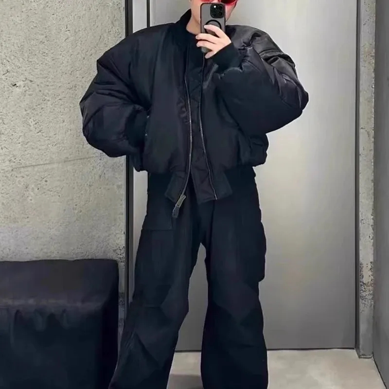 Custom Thick Puffer Bomber Jacket 3