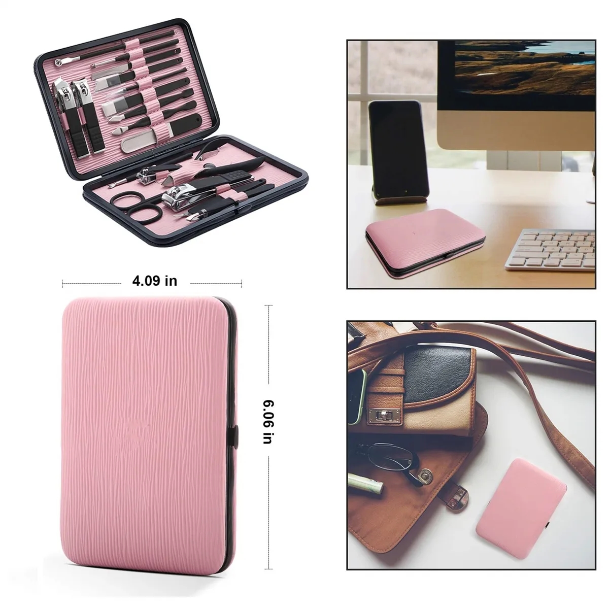Manicure Set Professional Nail Clippers Kit for Women 18Pcs 1