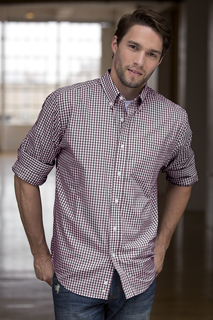 Easy-Care Gingham Check Shirt 46