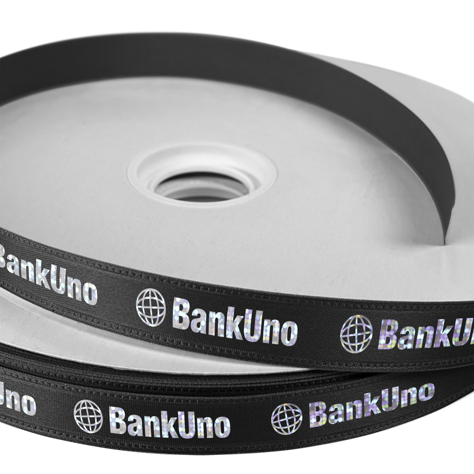 5/8" Badge Satin Ribbon - 50yd Roll - Foil Print