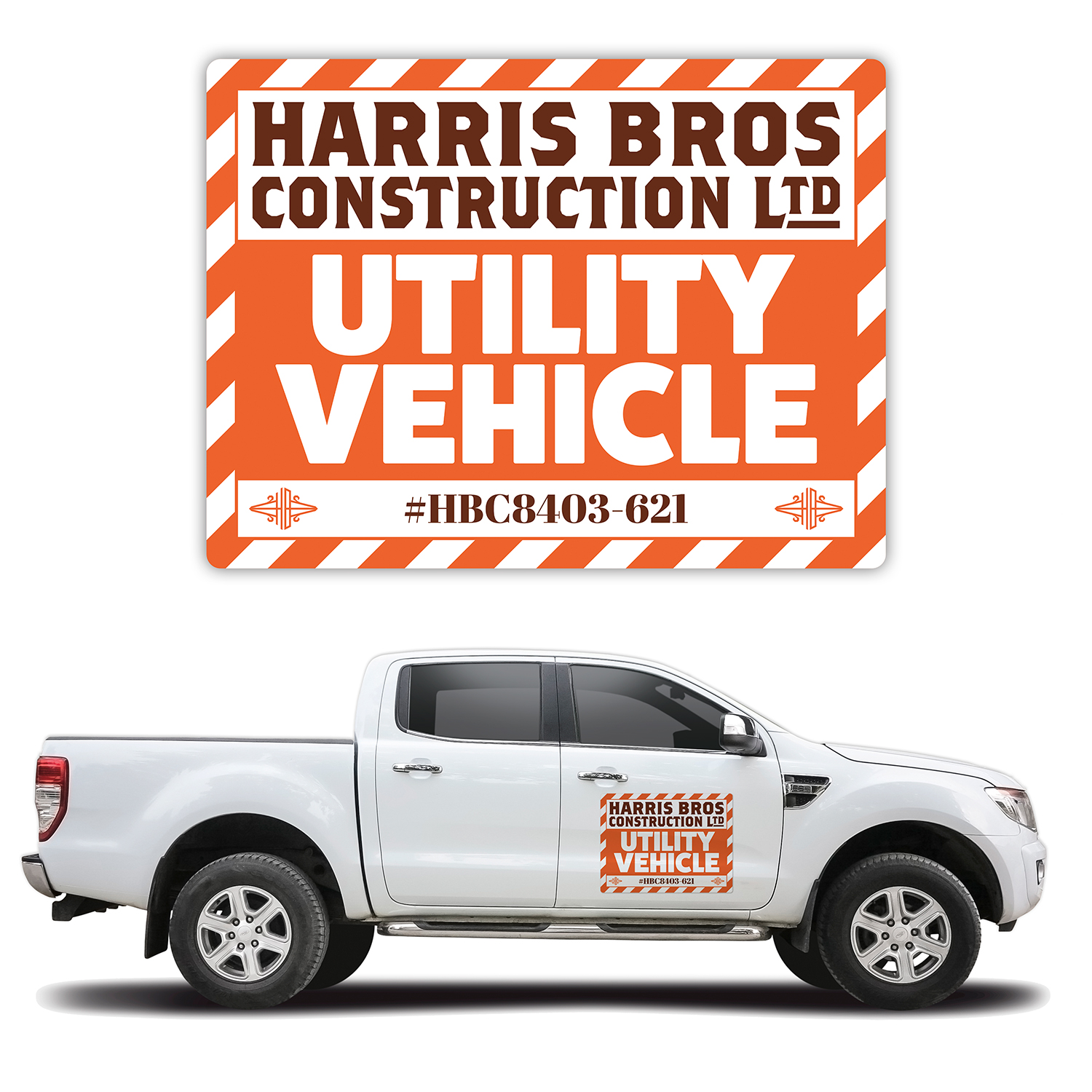 Magnetic Car/Truck/Auto/Vehicle Signs - 24x18 Round Corners 1