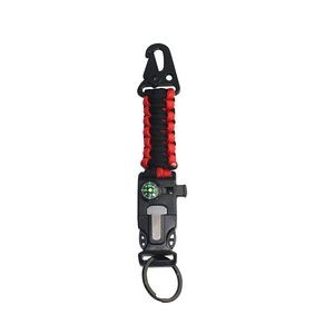 Versatile Rope Key Chain With Whistle And Flint 16