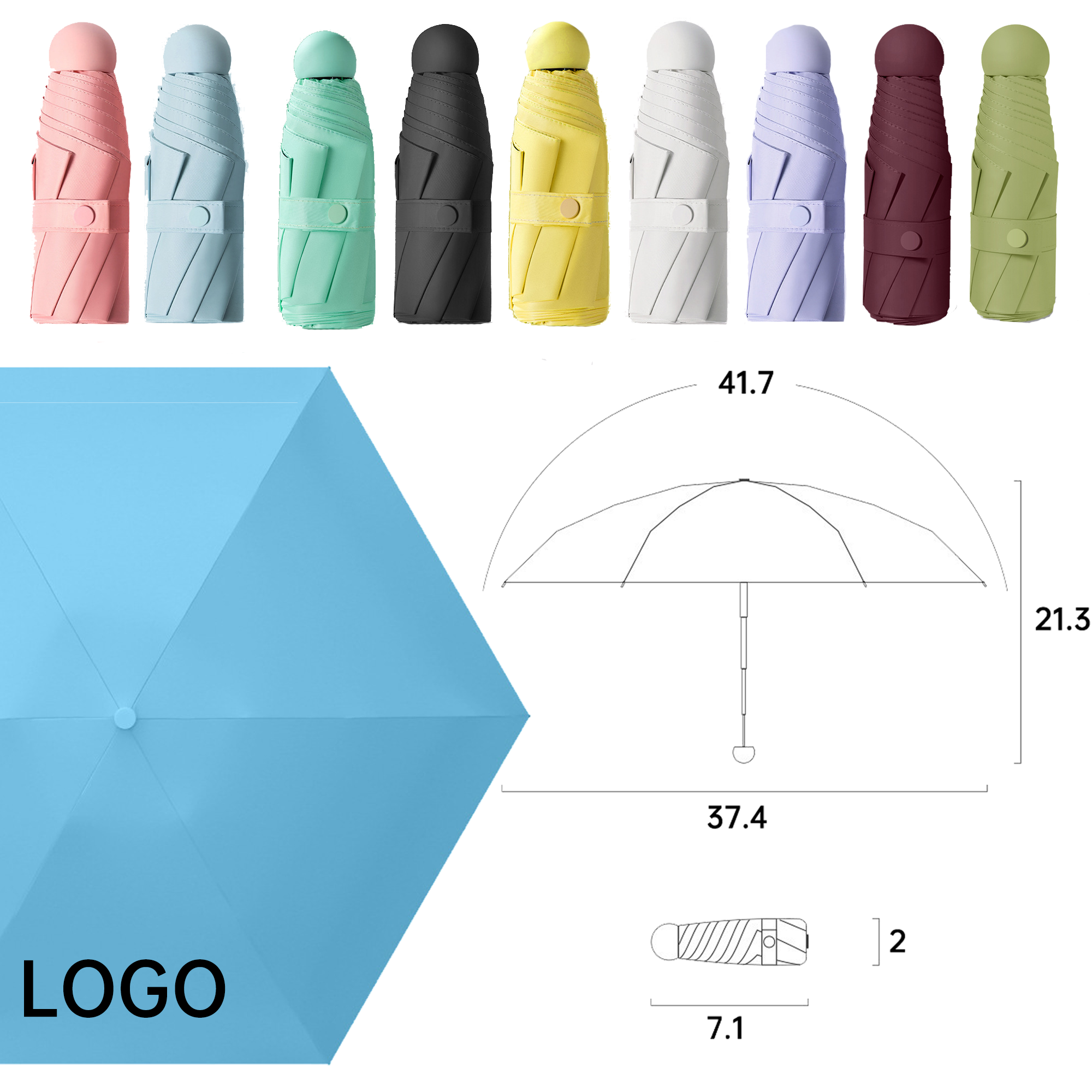 Lightweight Portable Mini Compact Travel Umbrella 1