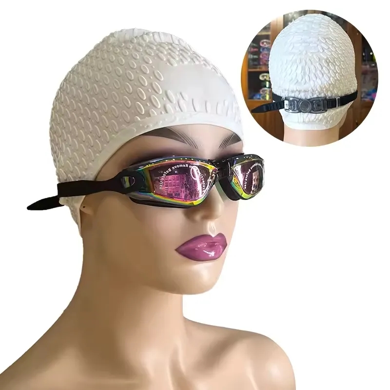 Swimming Goggles Anti Fog with Ear Plugs Nose Clip 6