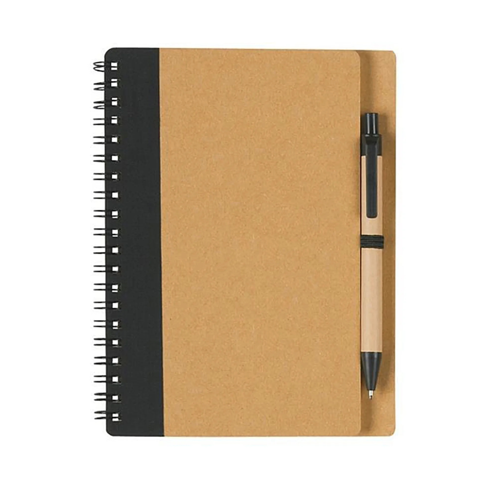 Spiral Bound Notebook with Fabric Cover and Pen 6