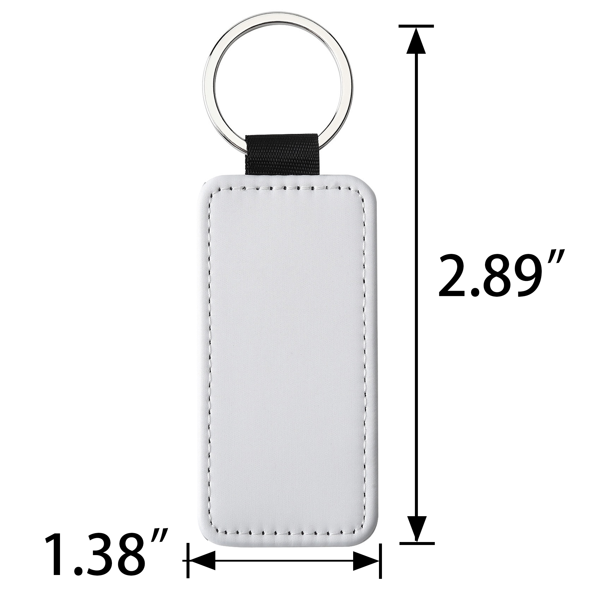 Custom PU Leather Keychain 5 Shapes Full Print Area 7