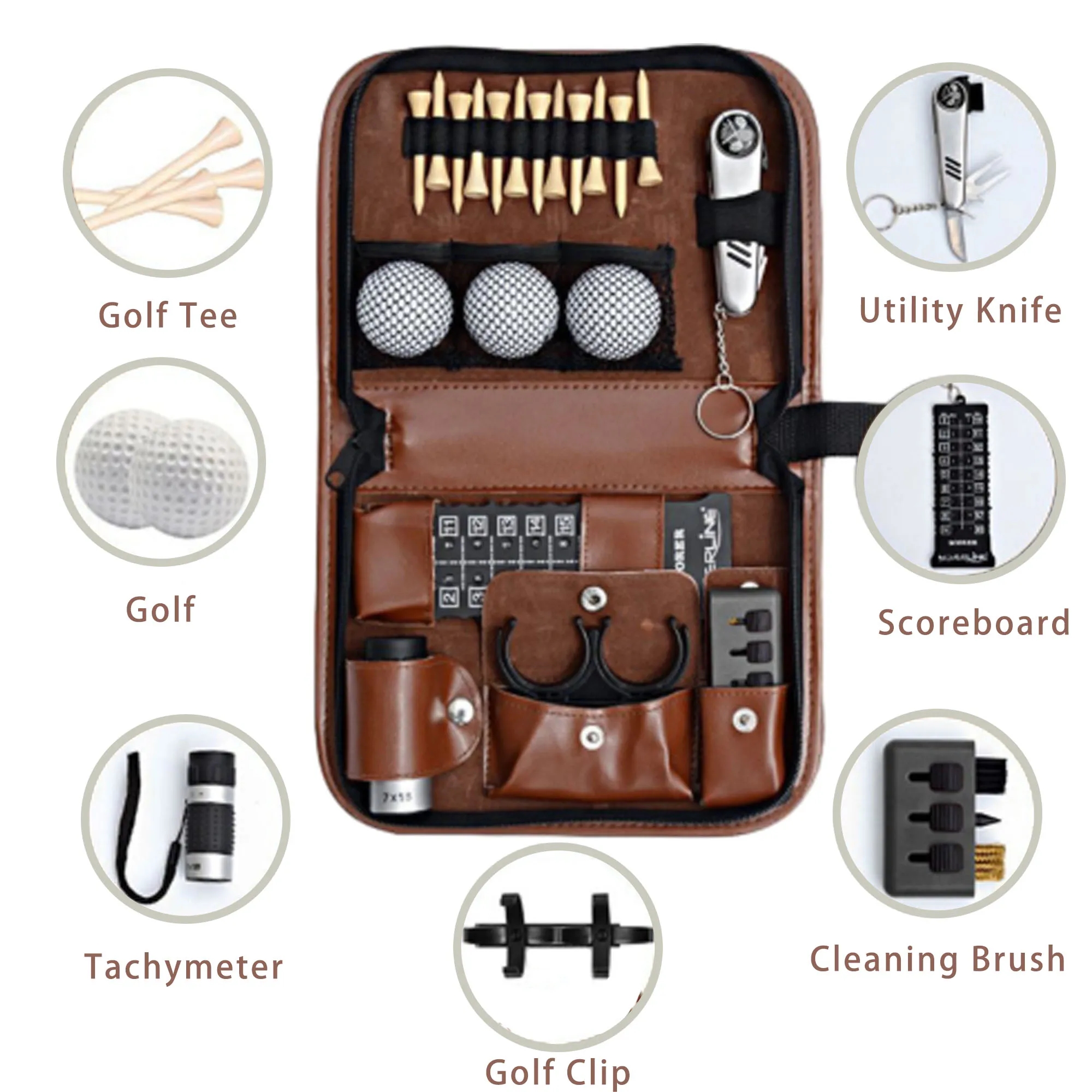 Golf Accessories Set Pu Bag 2