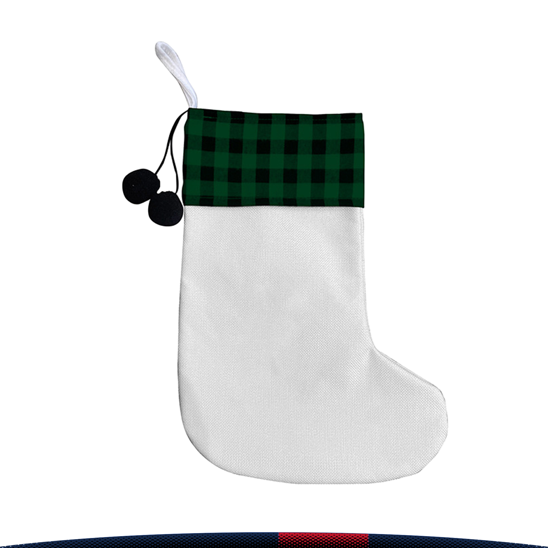 Plaid Pattern Christmas Stocking, custom tote bag with logo imprint 8