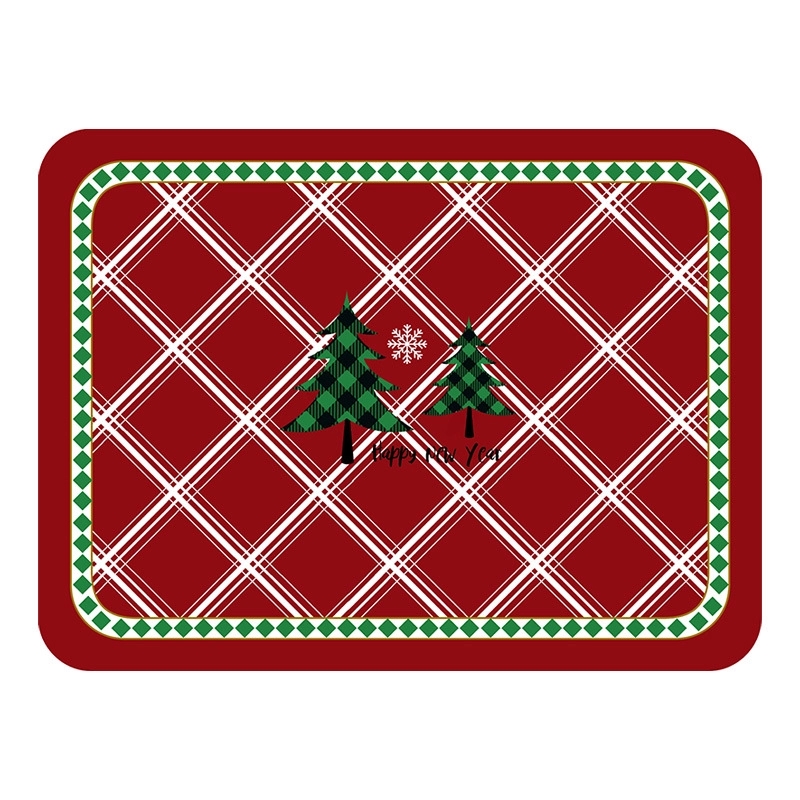 Christmas American Retro Leather Placemat 9