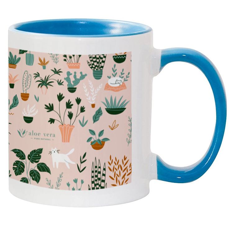 11oz Full Color Colored Handle Mug 14