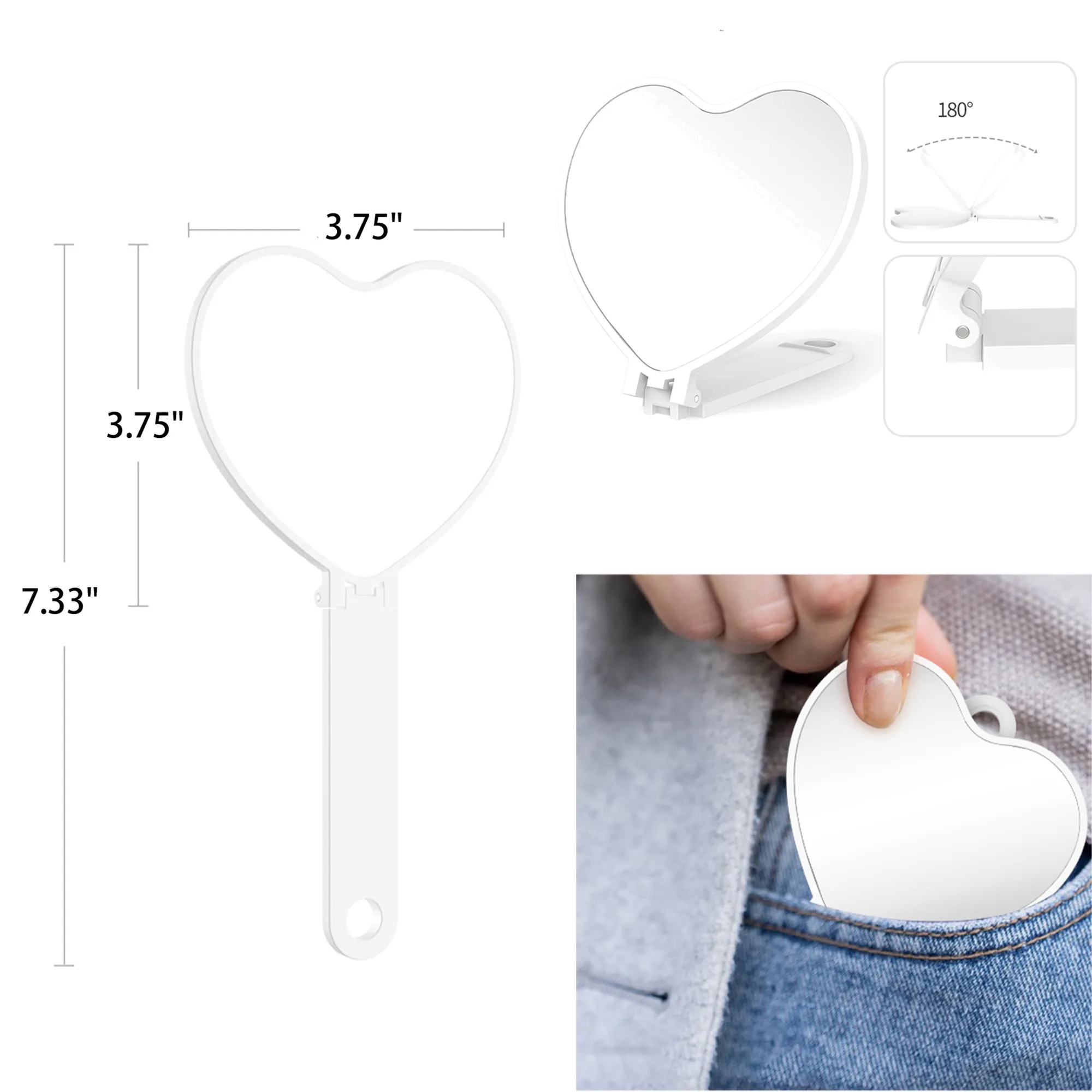 Folding Portable Makeup Mirror 4
