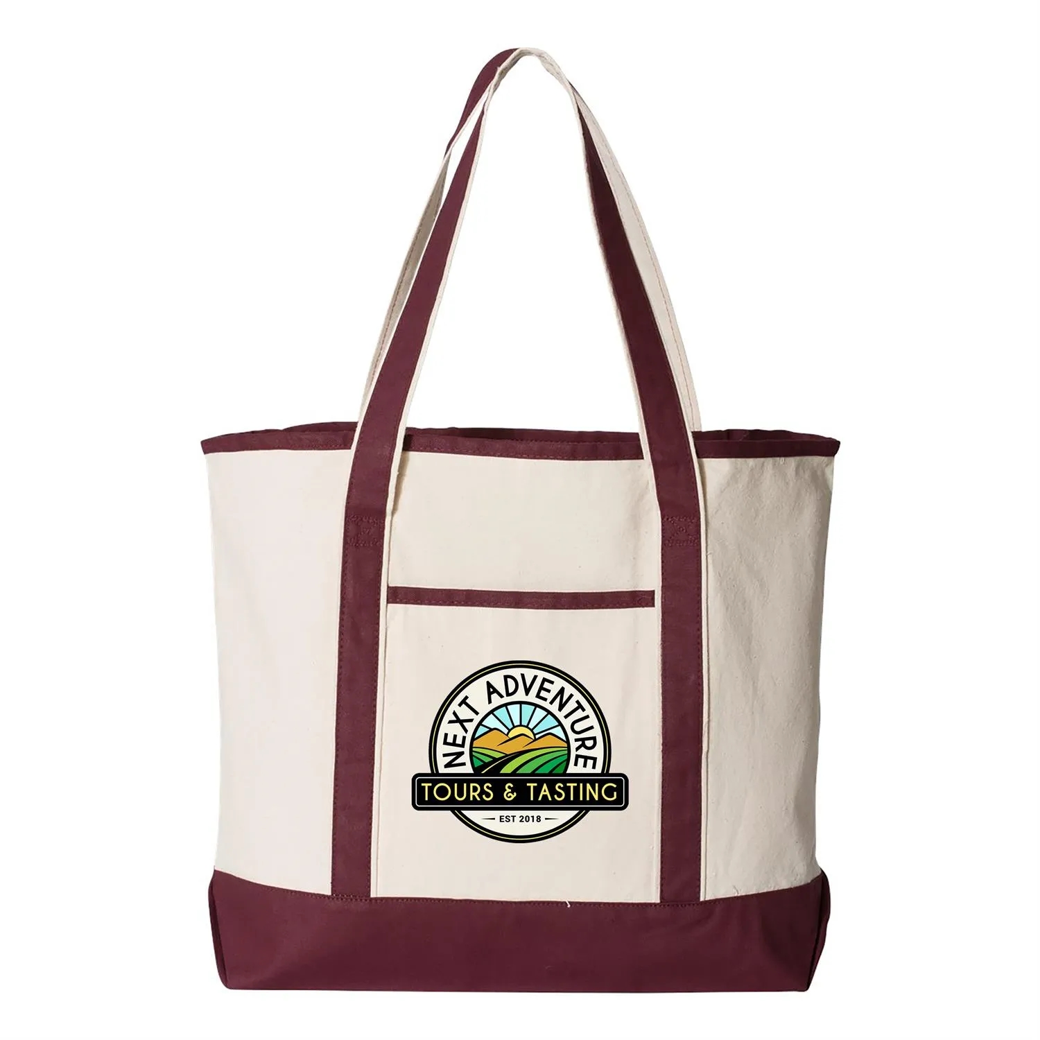 Q-Tees 34.6L Large Canvas Deluxe Tote 2