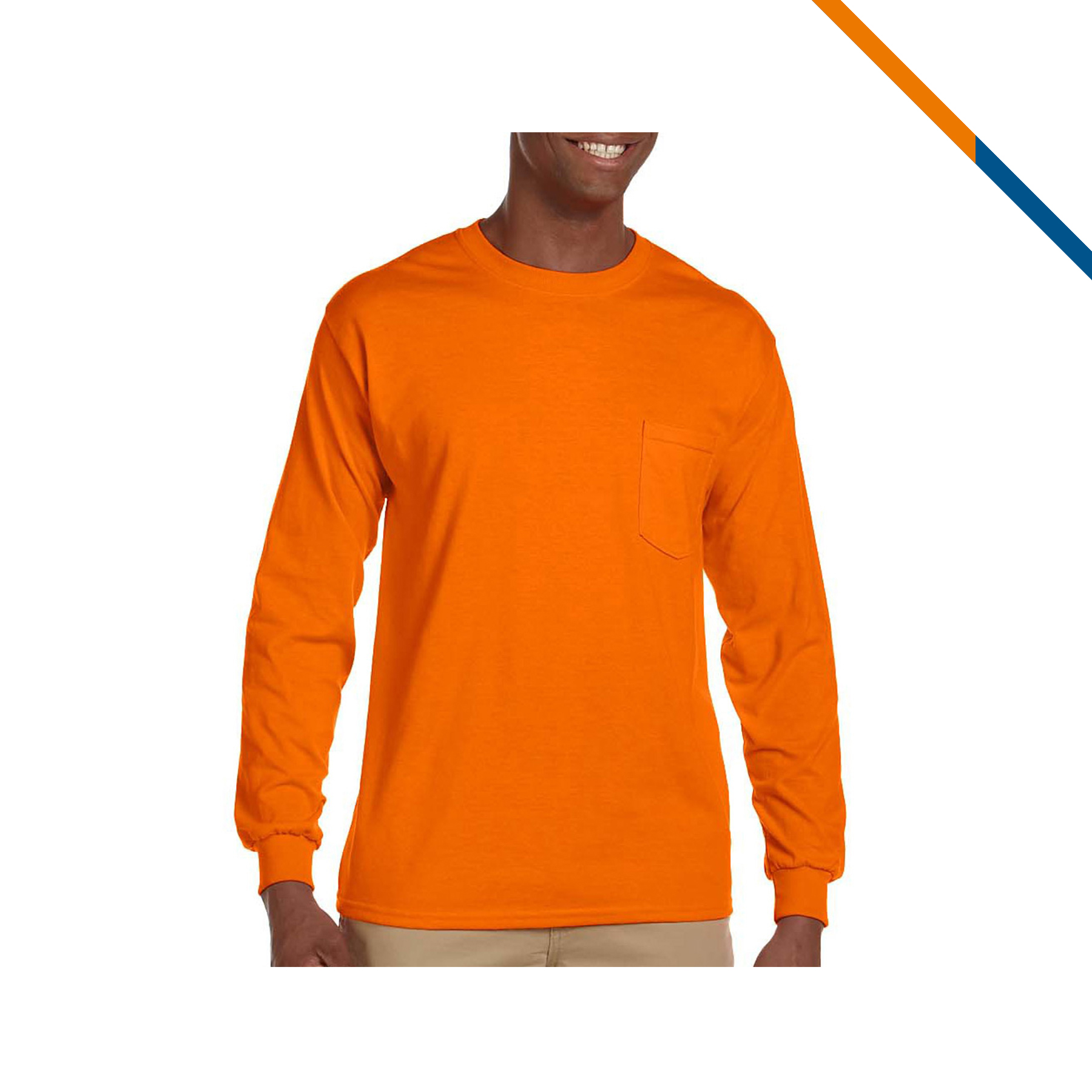 Gildan® 6.1oz 100% Cotton Preshrunk Long Sleeve Adult T-Shirts 6