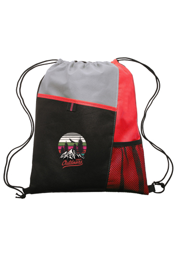 Mesh Pocket Drawstring Backpacks 15
