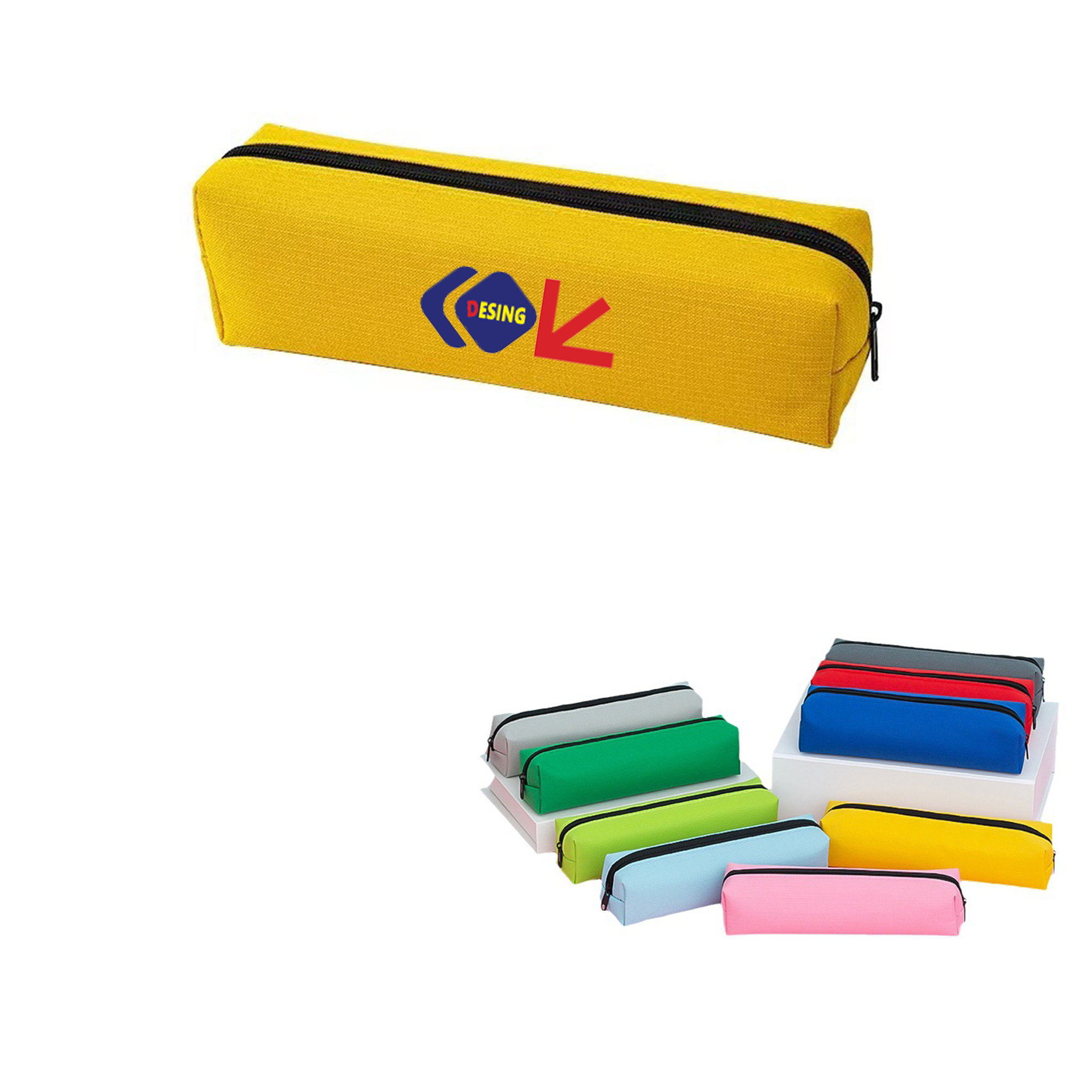 Oxford Cloth Solid Color Pencil Case 2