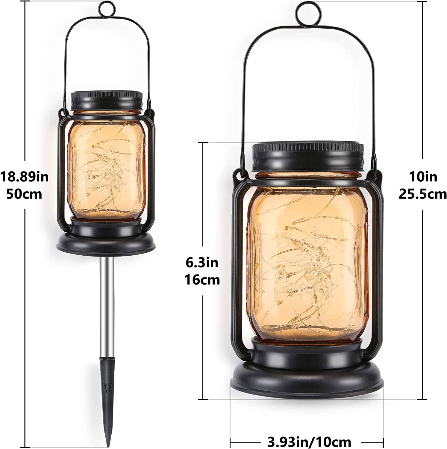 Mason Jar Decor Mobile Outdoor Solar Lanterns 4