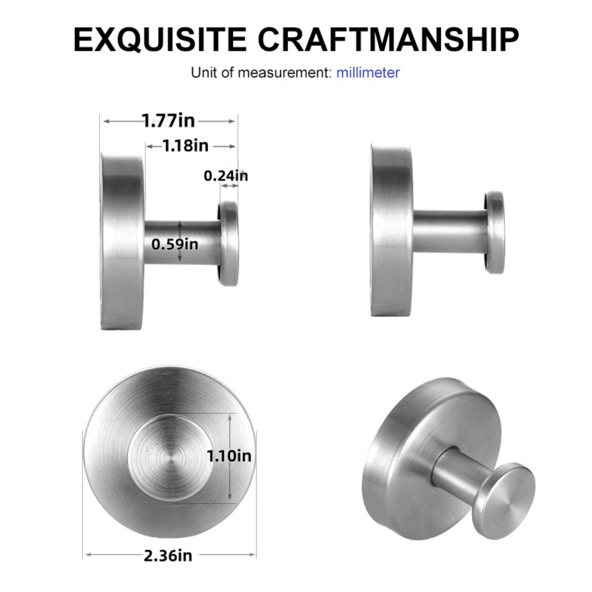 Drill-Free Glass Wreath Suction Hook 2