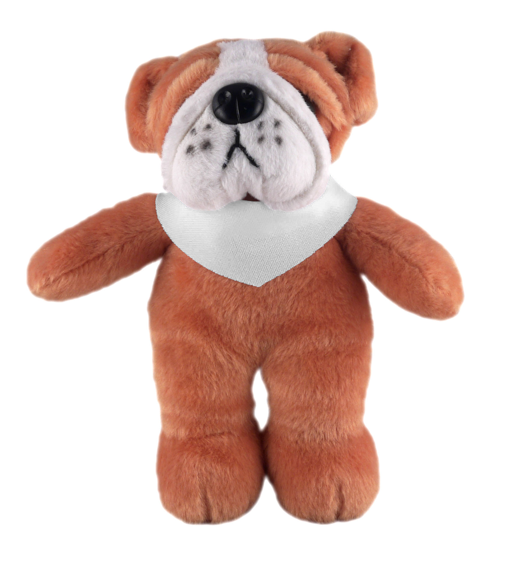 Soft Plush Stuffed Bulldog with Bandana 2