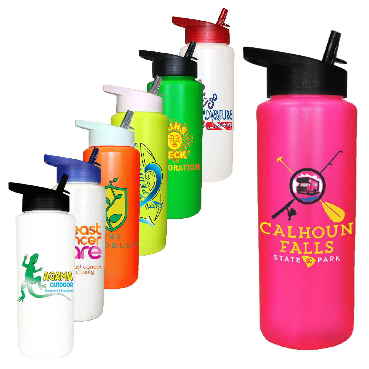 32 oz. Sports Bottle with Straw Cap Lid 23