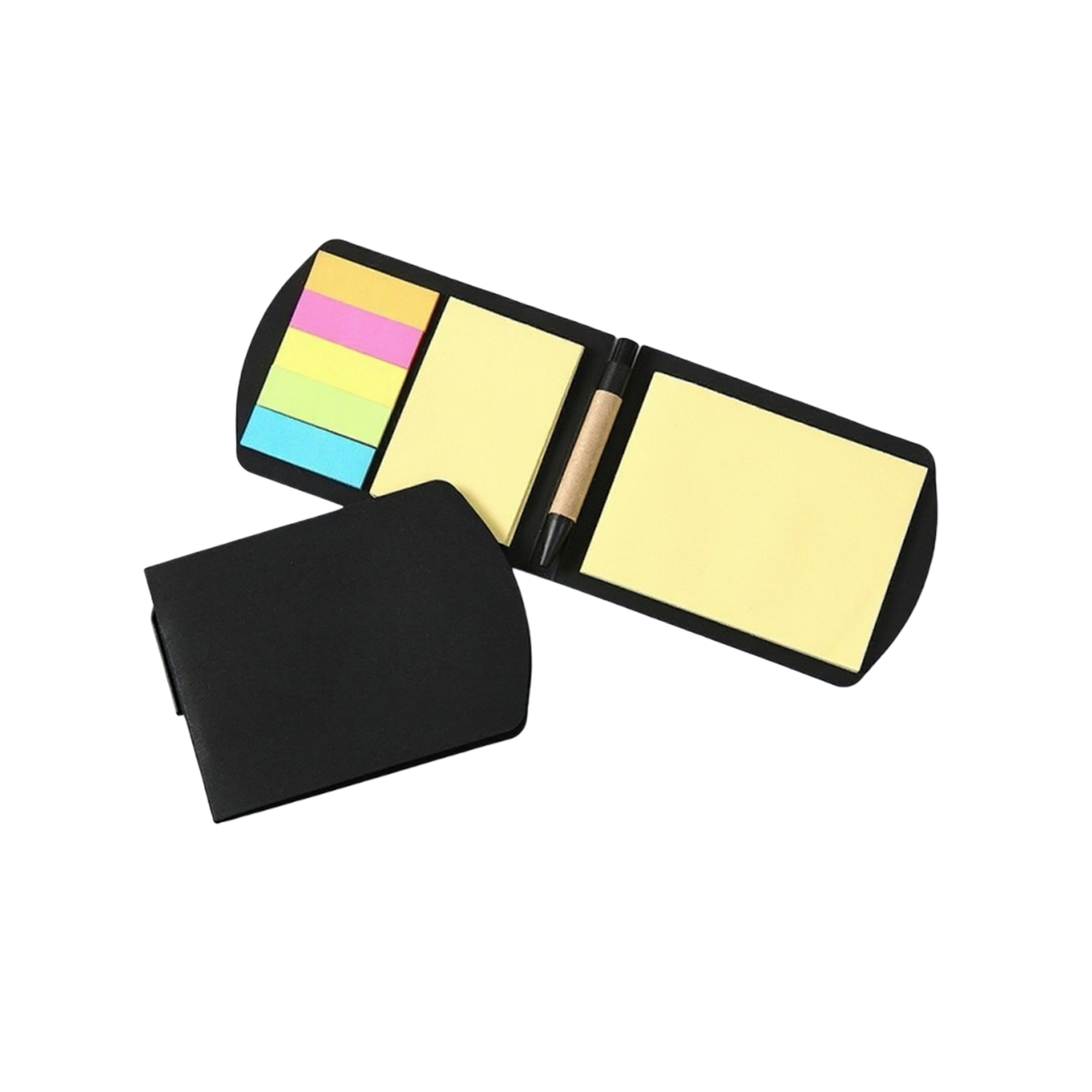 Kraft Cover Sticky Note And Memo Set With Ballpoint Pen 4.7" X 3.5" 3