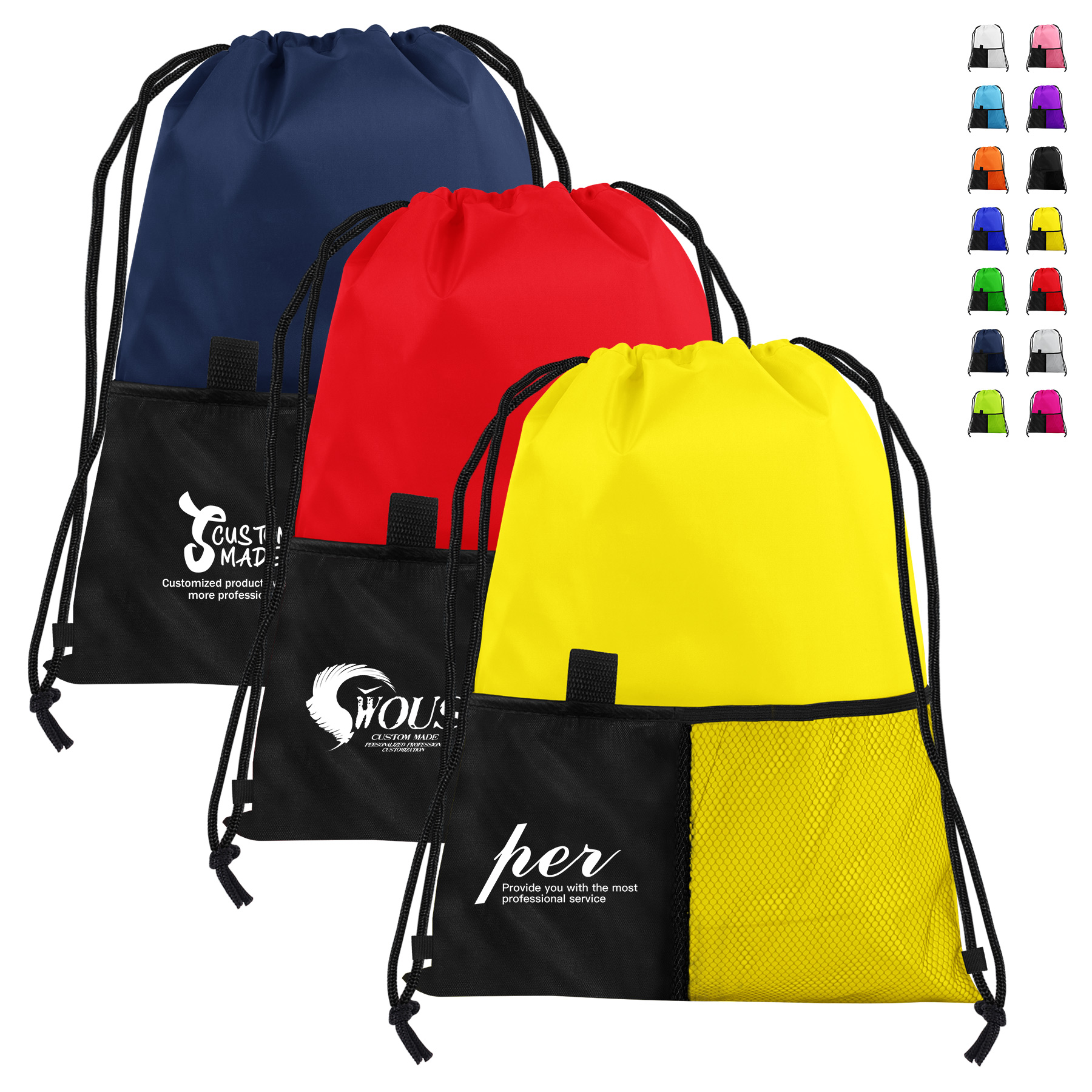 Thickened 420D Oxford Cloth Marathon Sports Drawstring Bag 11