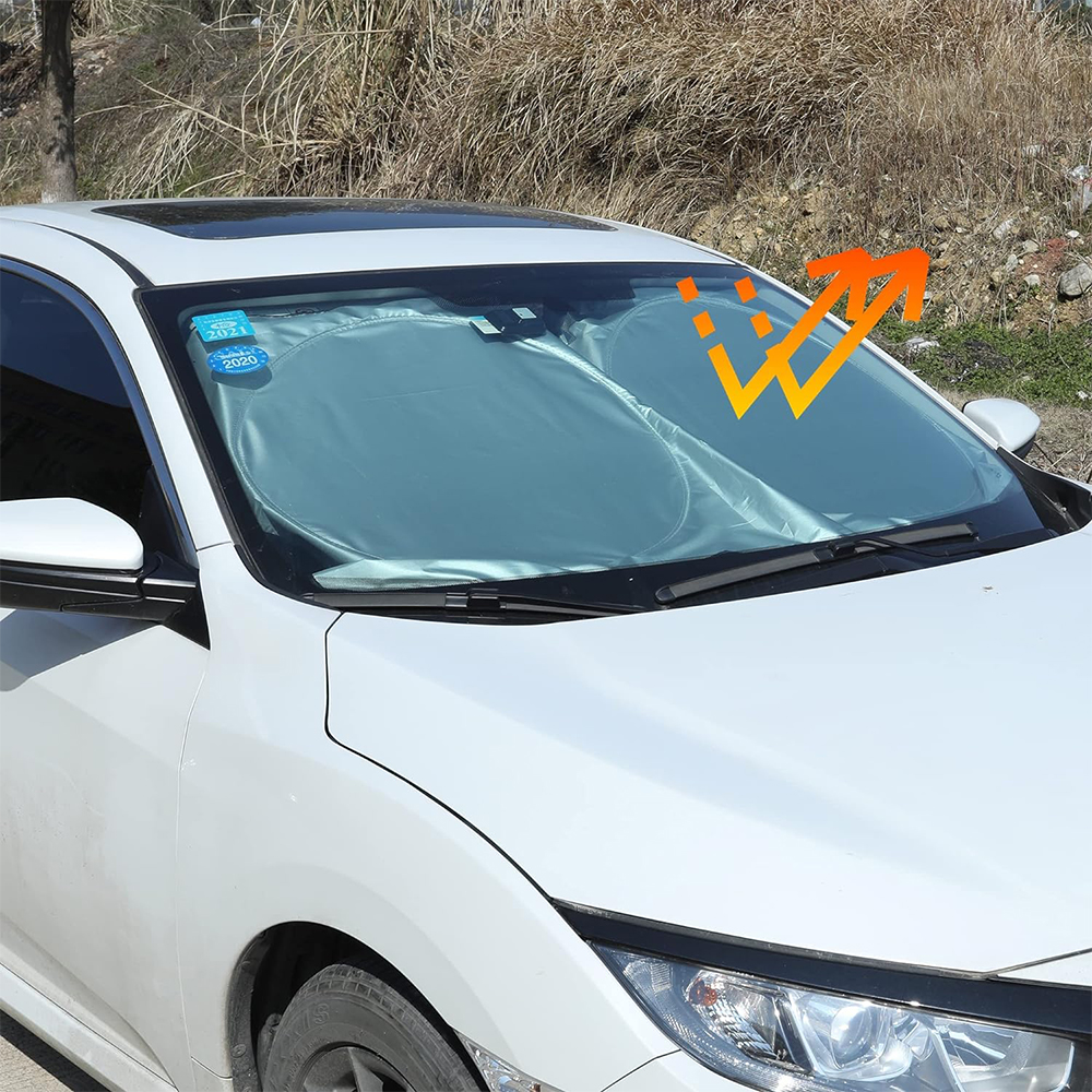 QuickFlip Car Silver Sunshade 2