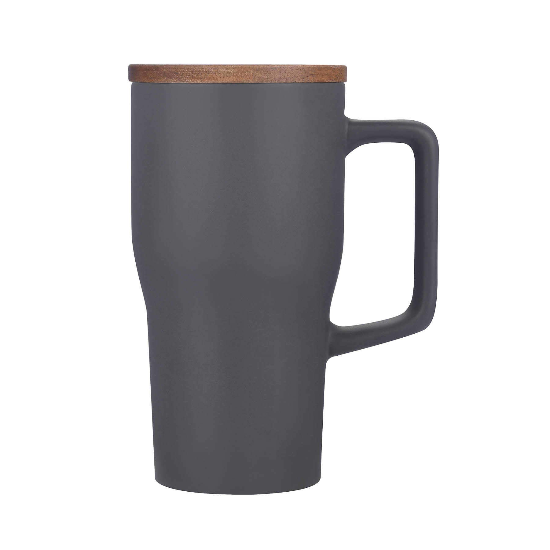 18oz. Ceramic Mug with Wooden Lid 3