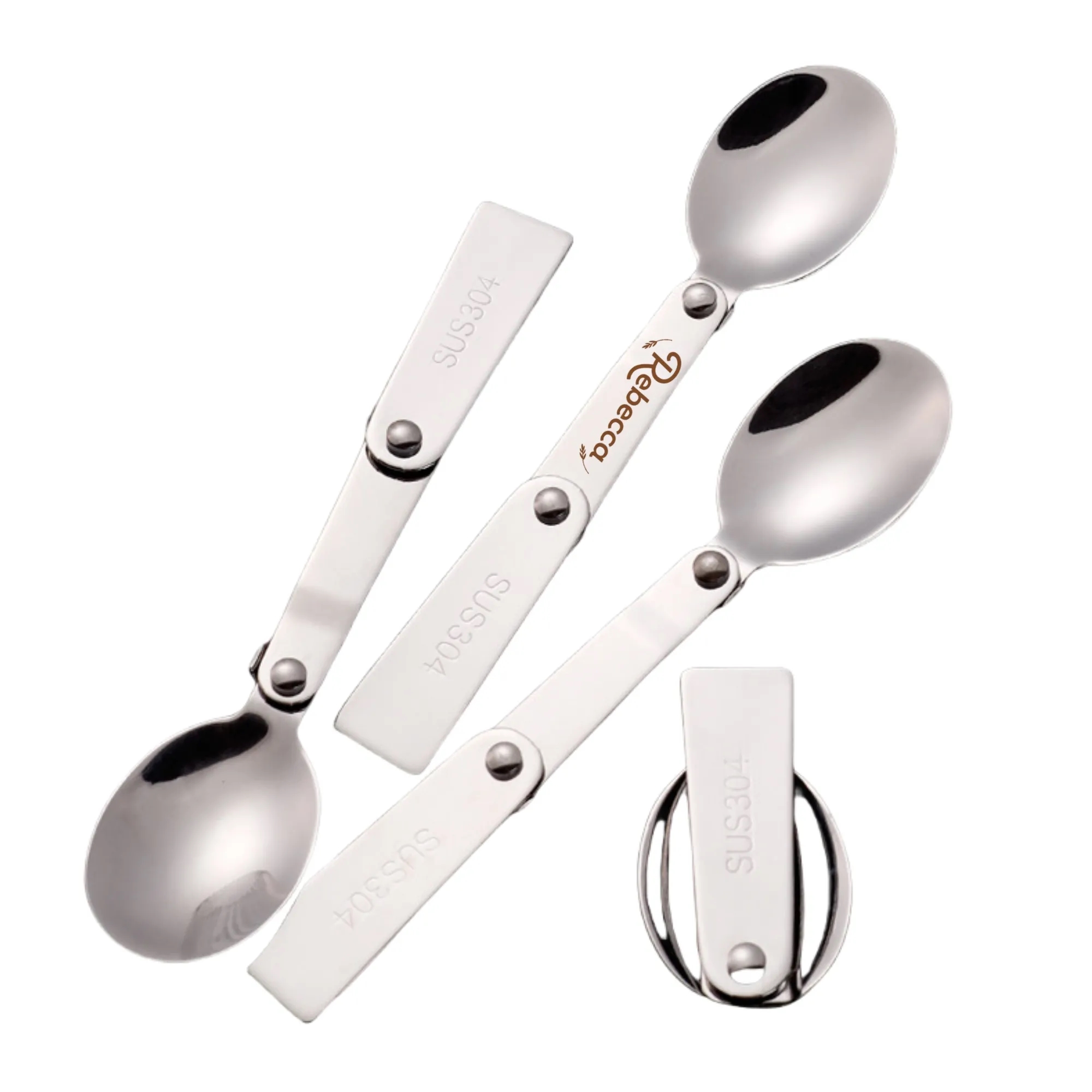 Customized stainless steel folding spoon