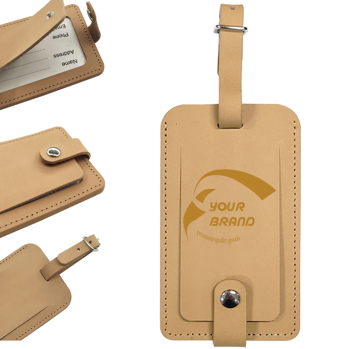 Baggage Leather ID Luggage Tag Suitcase Label 3