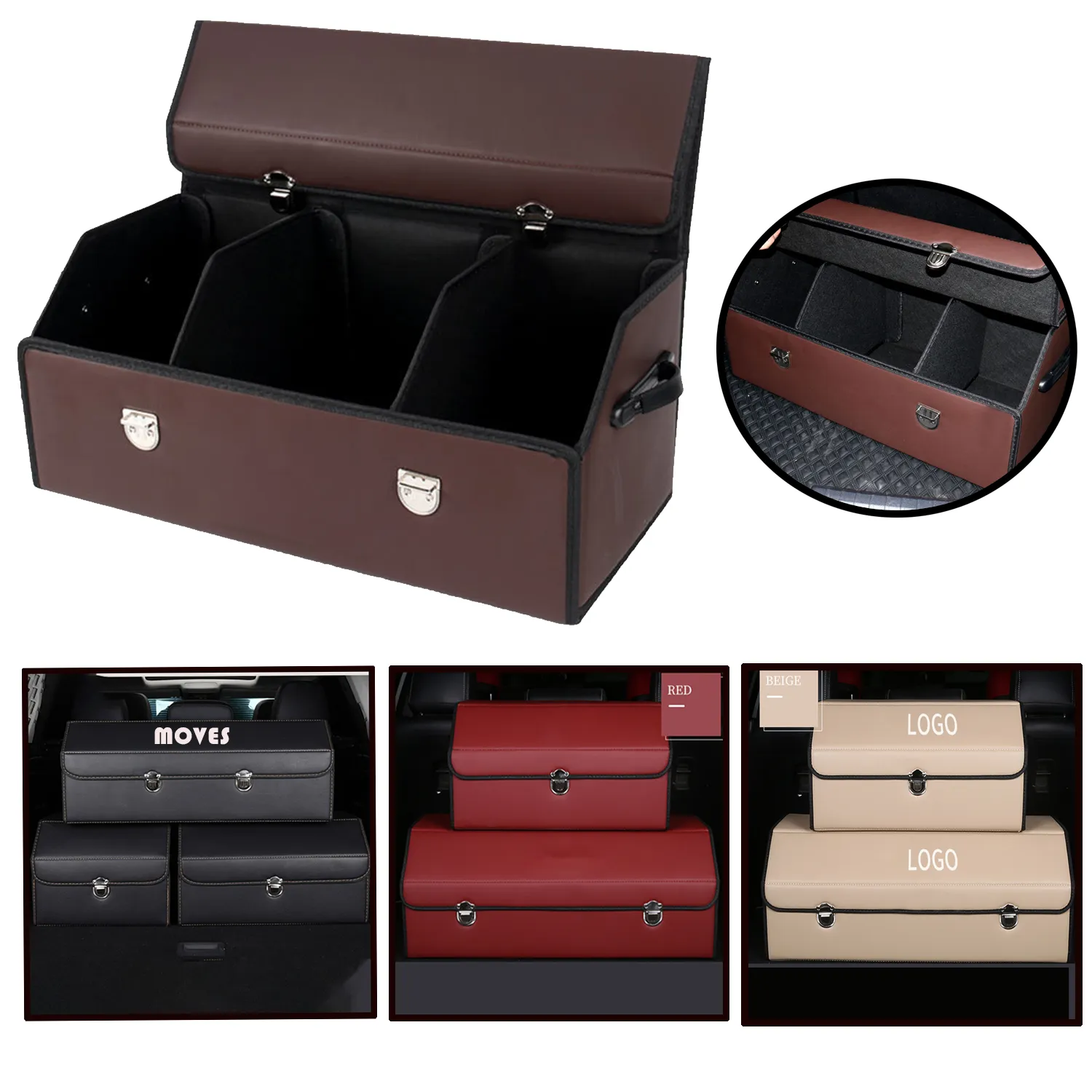 Vehicle Leather Storage Box 3