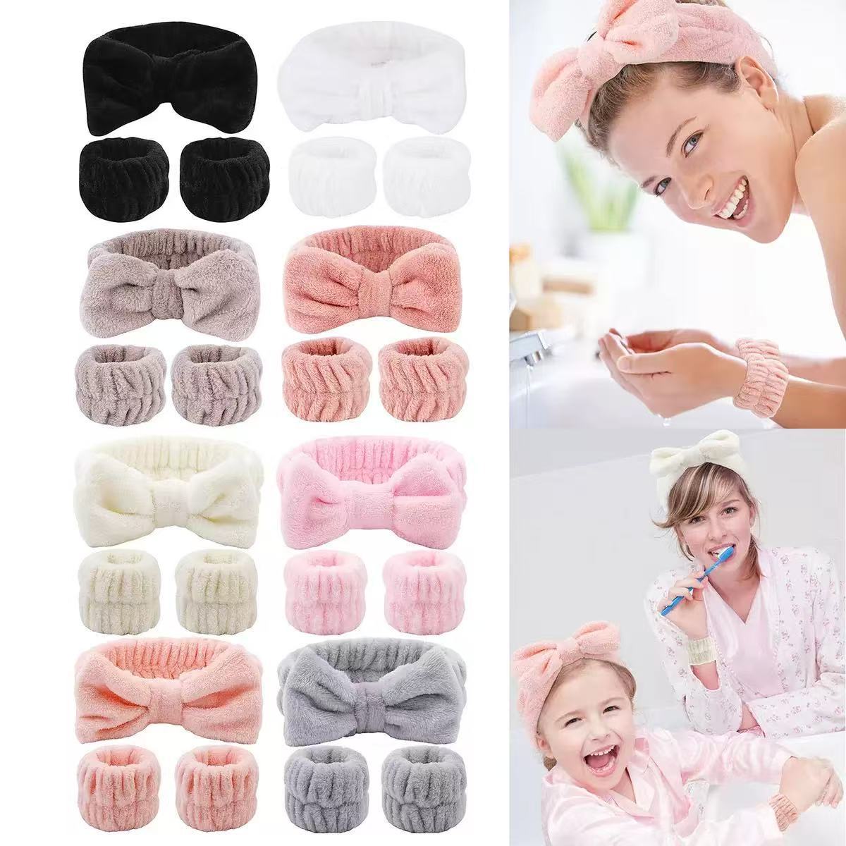 Spa Headband and Matching Wrist Bands for Washing Face 12