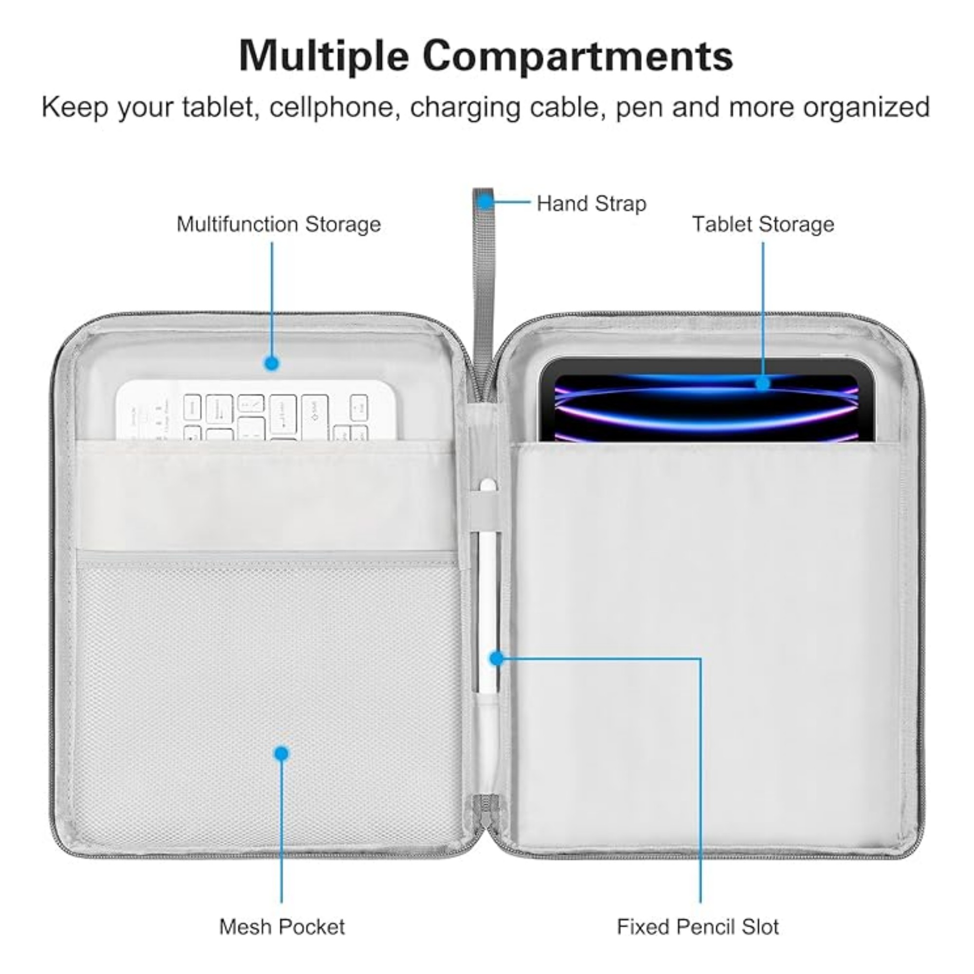 12.9-13 Inch Tablet Sleeve with Handle 1