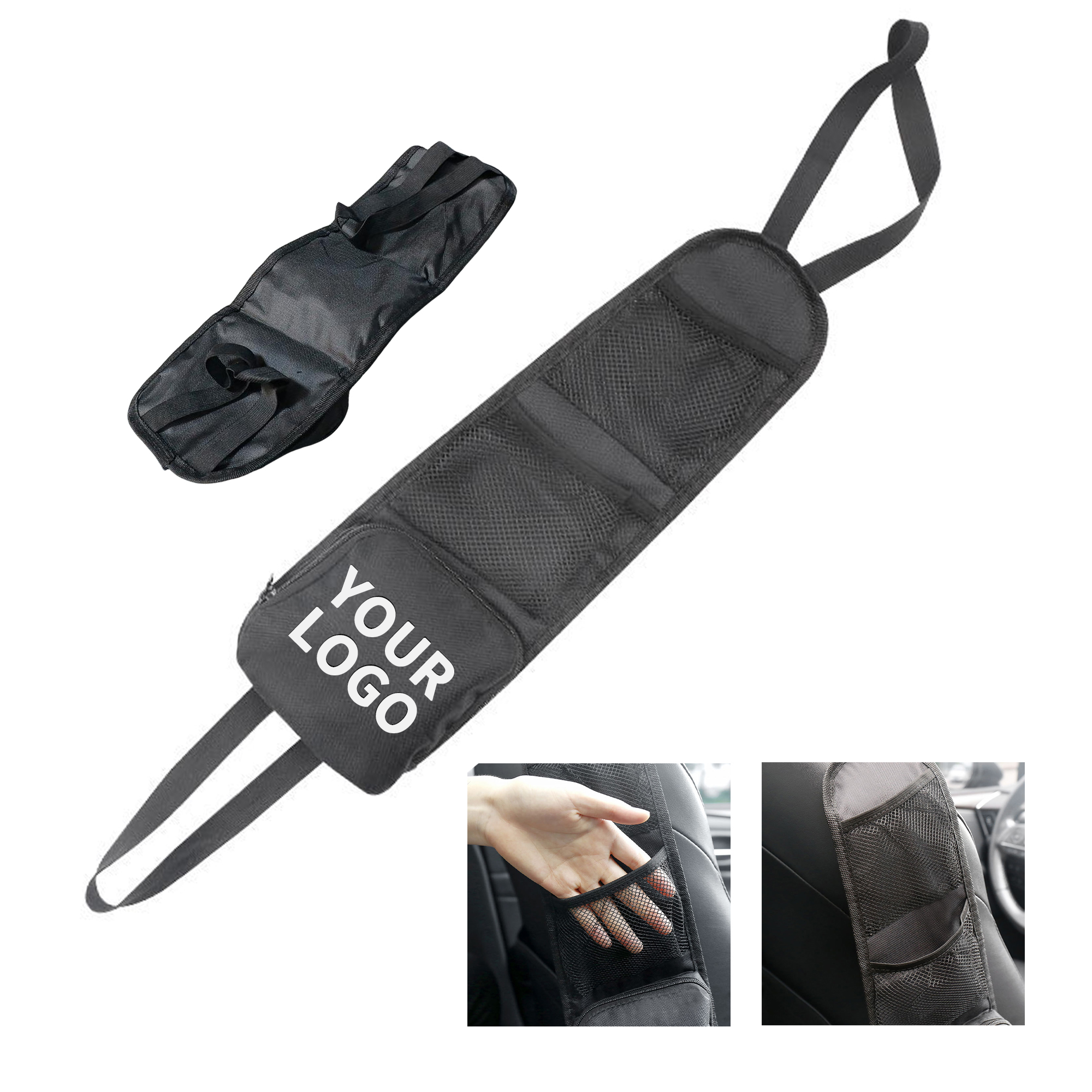 Car Seat Side Storage Hanging Bag Pair 16.5" Length x 5.5" Width 3
