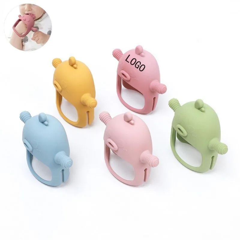 Food Grade Silicone Duckling Baby Teether 4