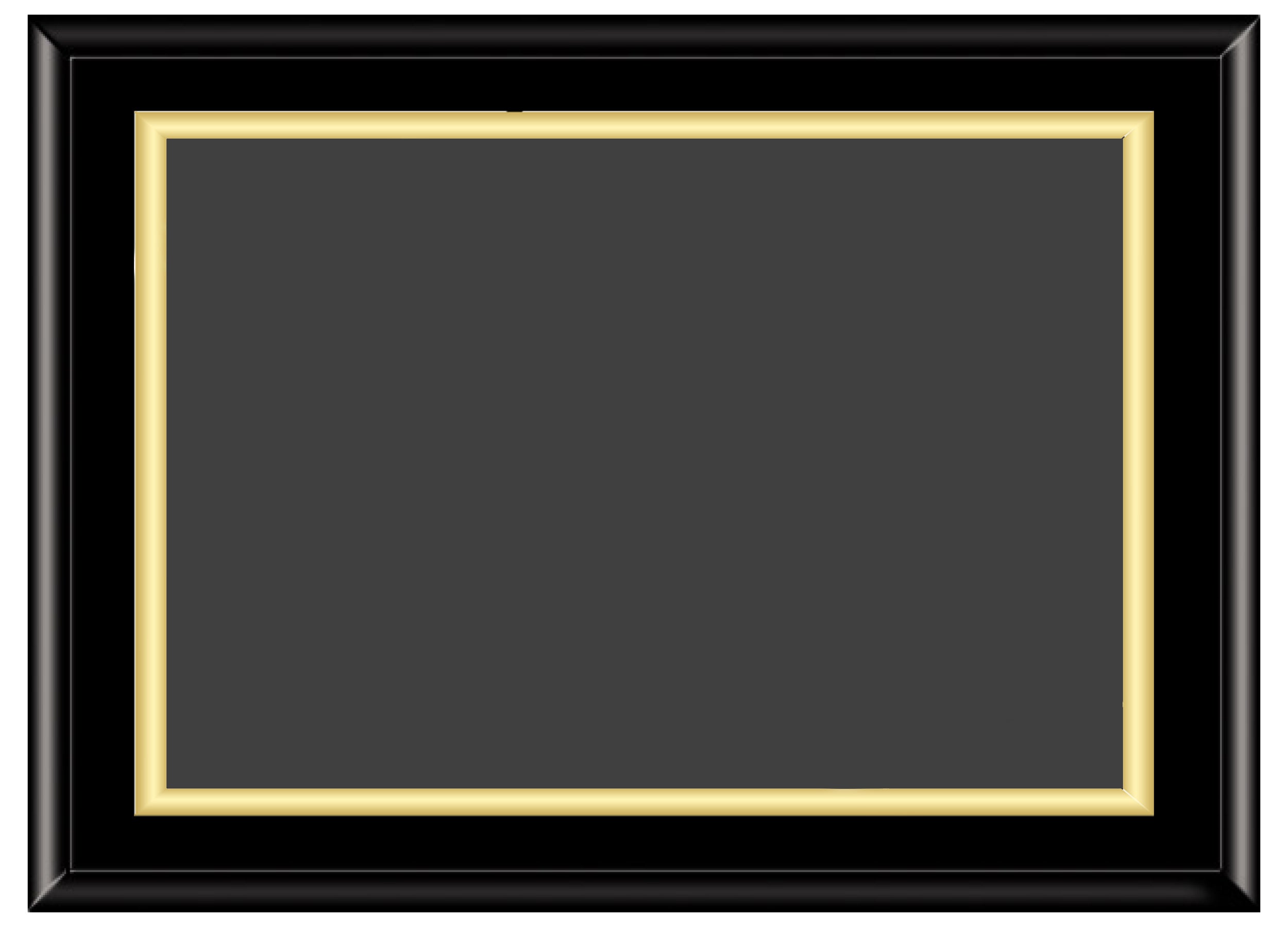 Simulated Plaque With Gold Slide-In Frame For Photo/Certificate 2