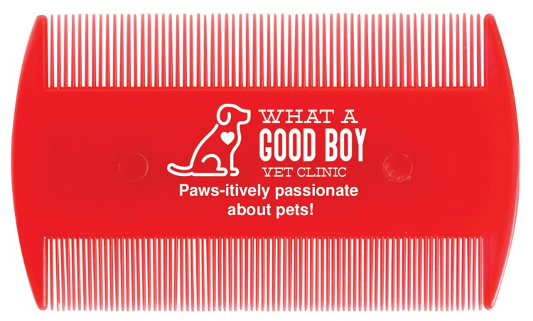 Red Flea Comb (3" x 2.063")