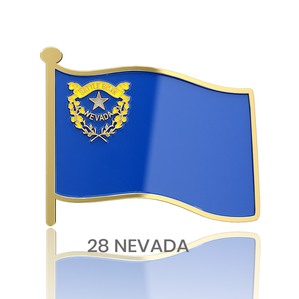 1" Stock Flag Pins 26