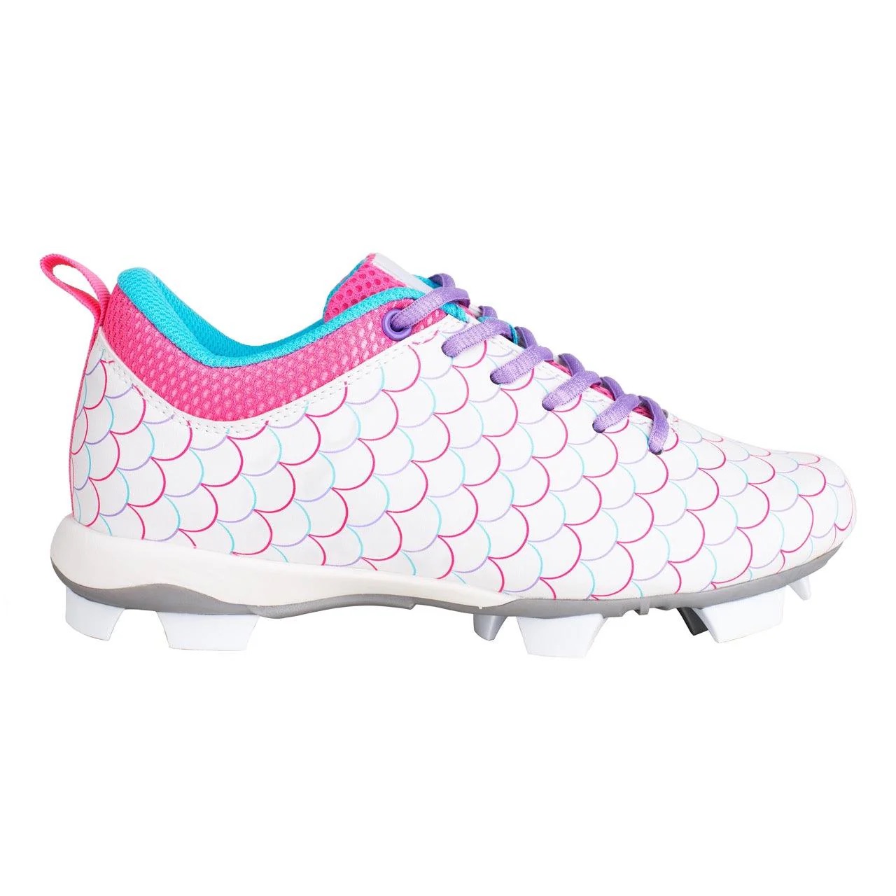 RIP-IT Girls' Play Ball Softball Cleat - Purple/Pink/White - 10K 1