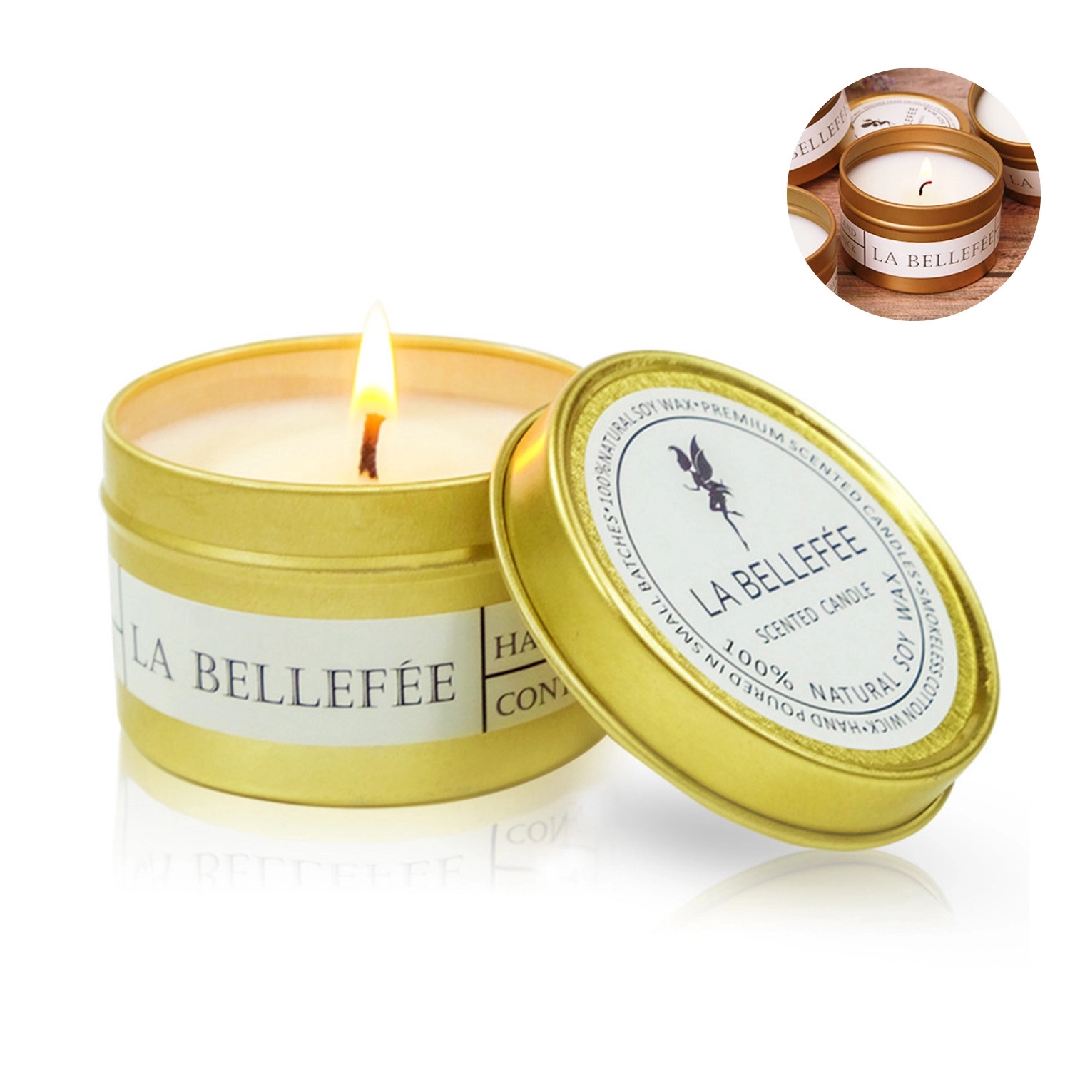 3.5 Oz Soy. Scented Candle In Round Tin 2