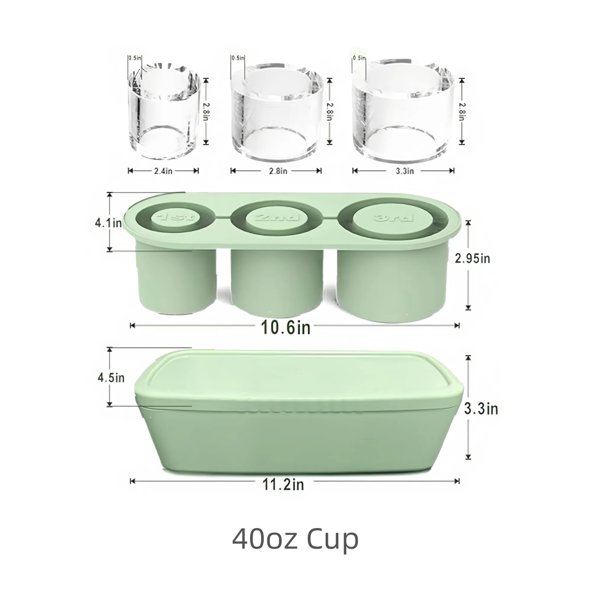 Cylindrical Silicone Ice Cube Mold 3