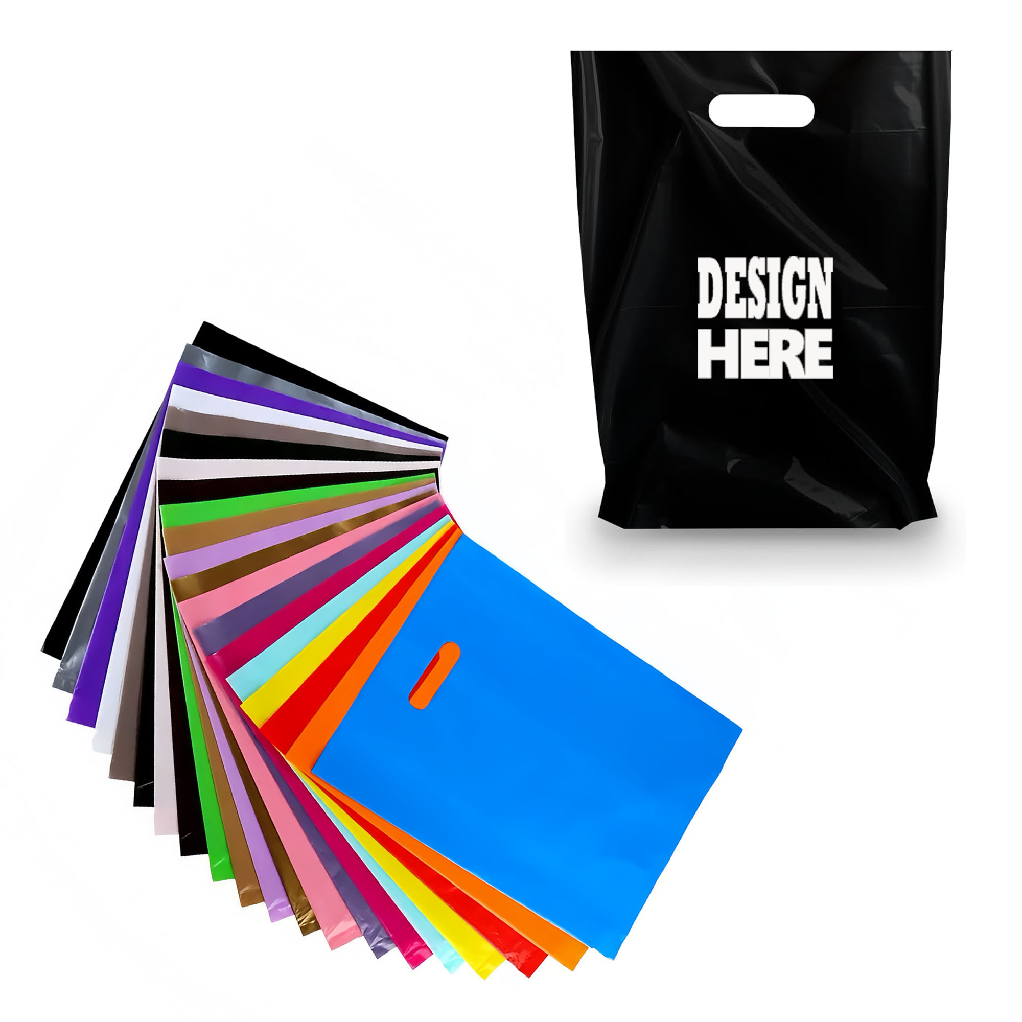 10" x 14" Plastic Die-Cut Handle Bags 2