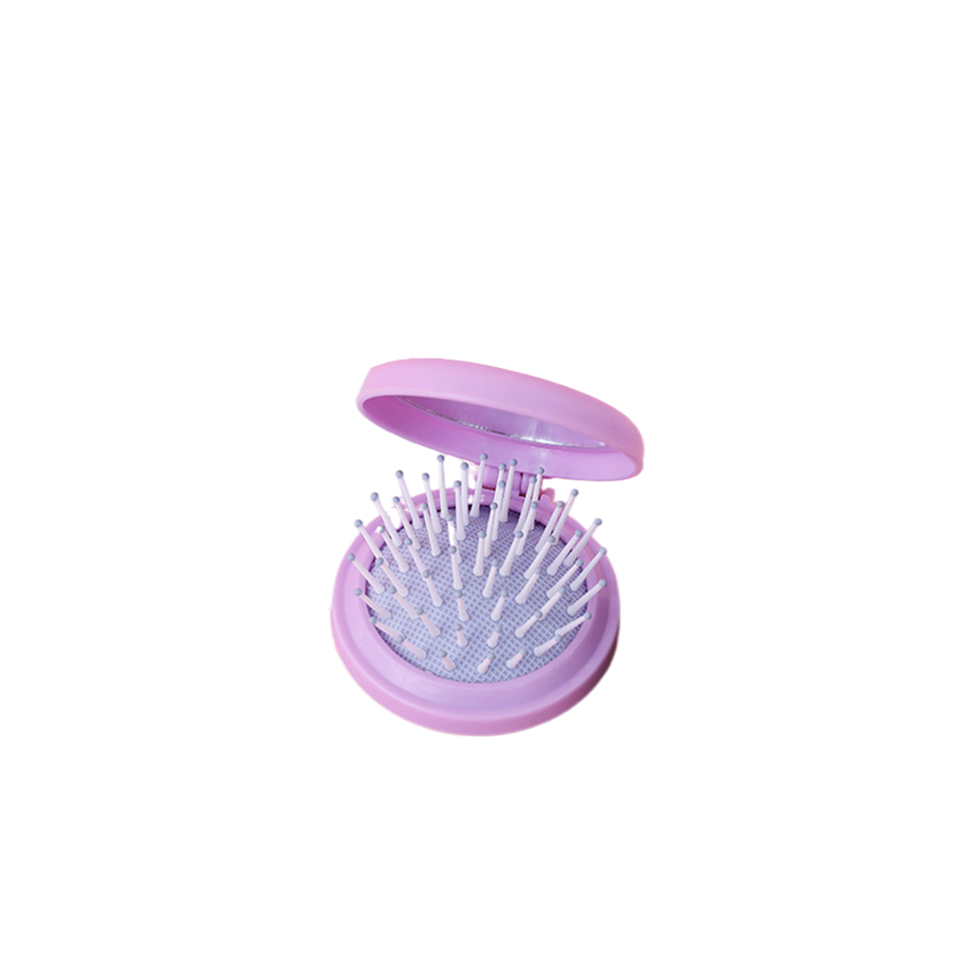 MOQ100 Compact Folding Hair Comb with Built-in Mirror 5