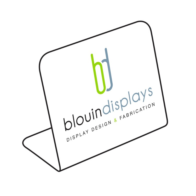 Slant Back Counter Sign w/ Radius Corners 1