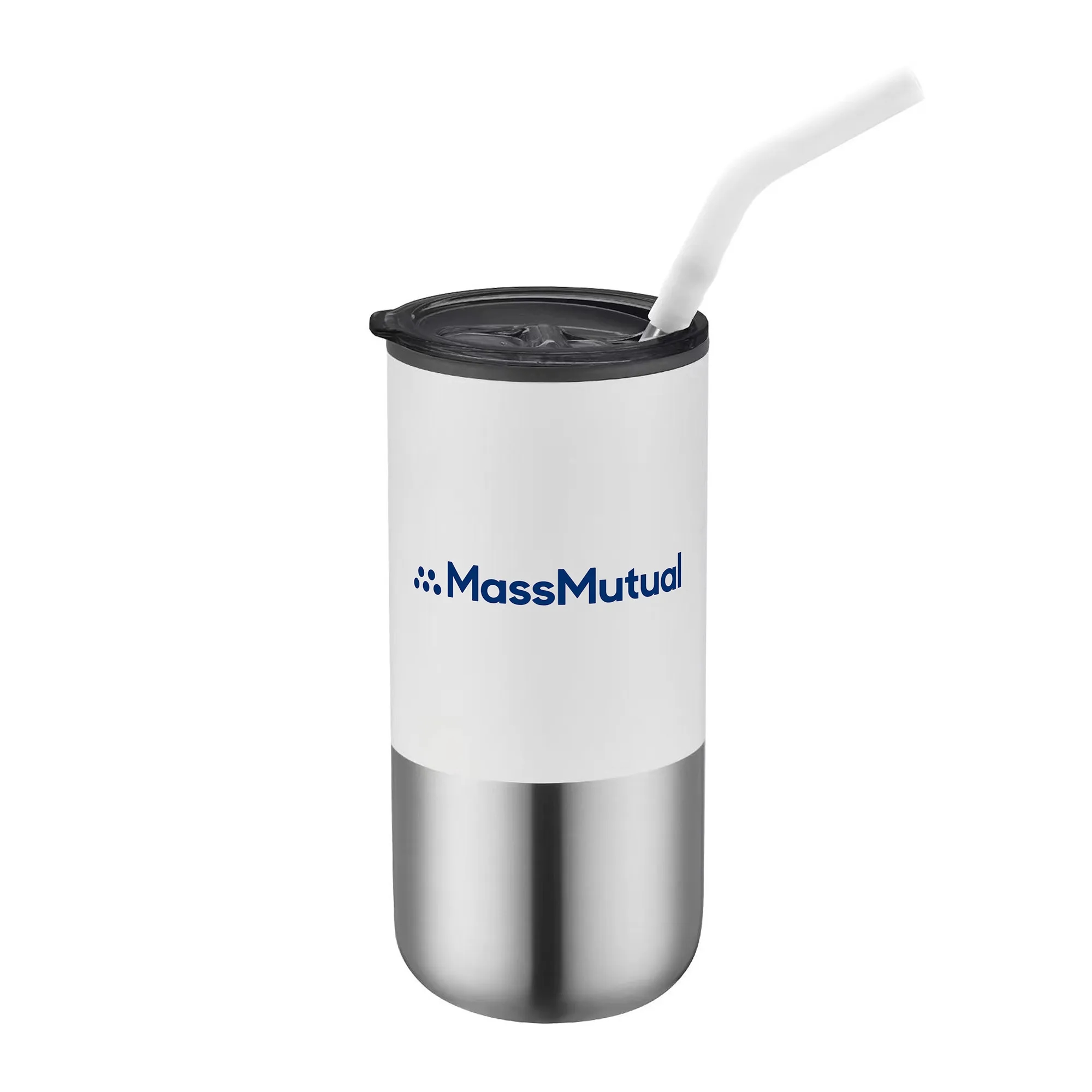 16oz. Double Wall SS / PP Tumbler w/Silicone Sip Steel Straw 8