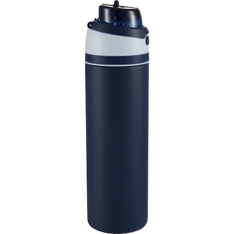 Elvin 28oz Recycled Stainless Flip Straw Bottle, custom water bottle with logo imprint 54