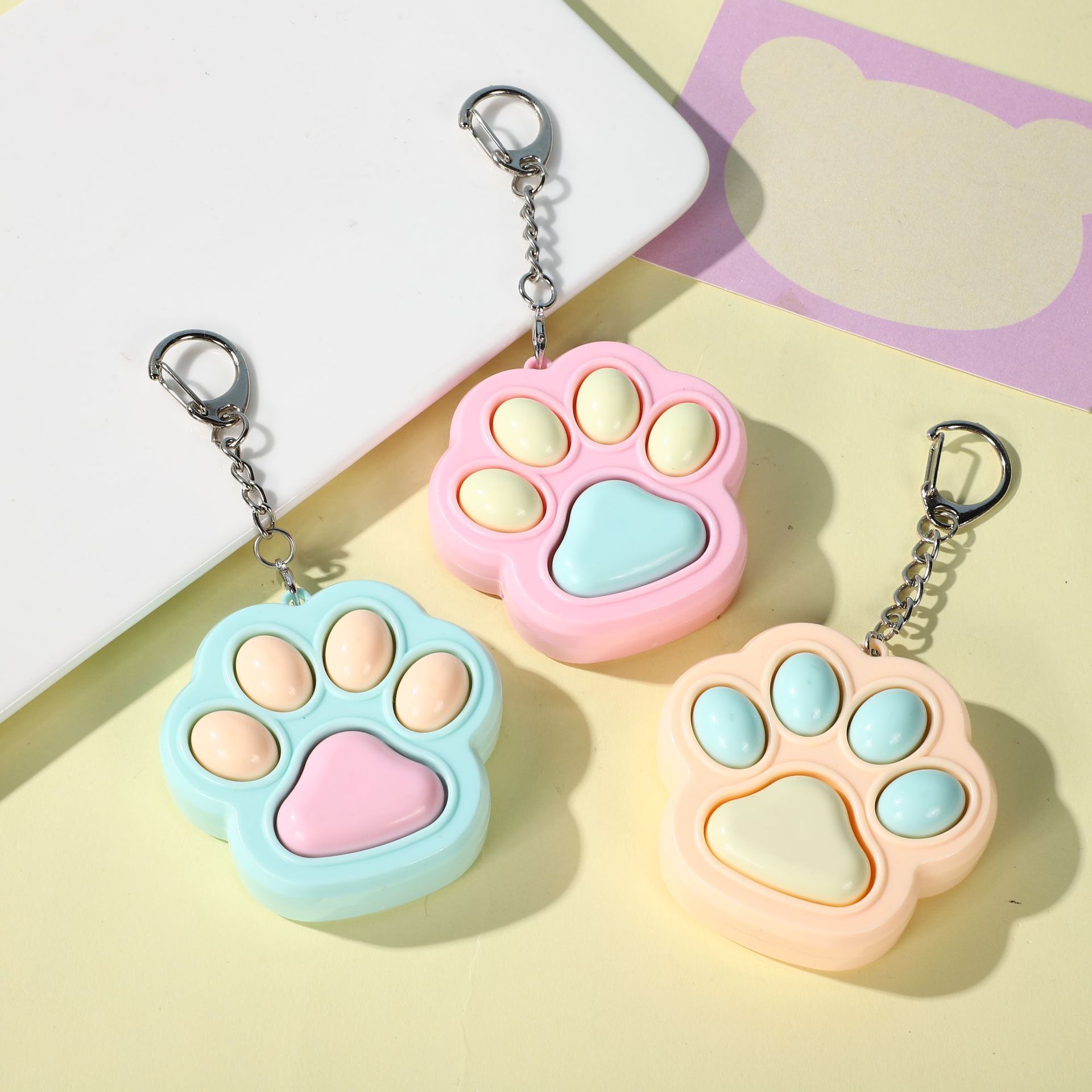 Cat Paw Keychain Fidget Keychain 3